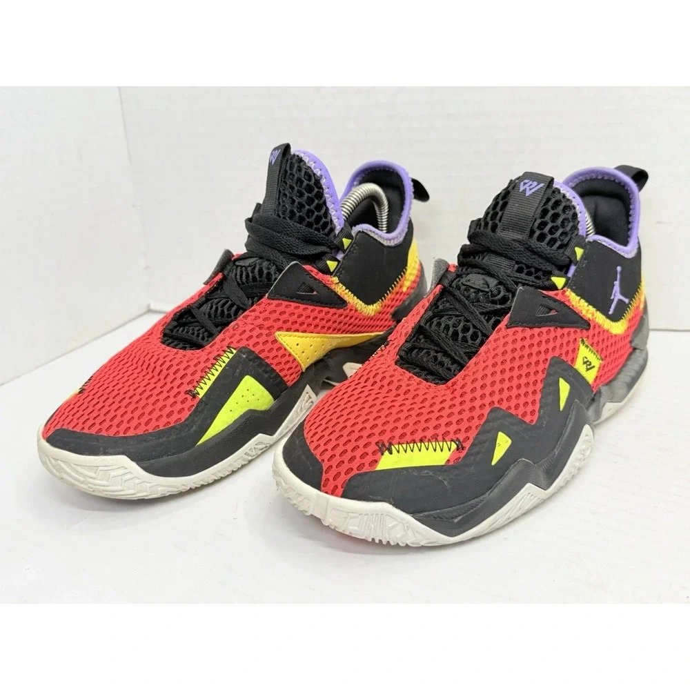 Youth 7Y Nike Jordan Westbrook One Take Sneakers Basketball Shoes Red CJ0955-603